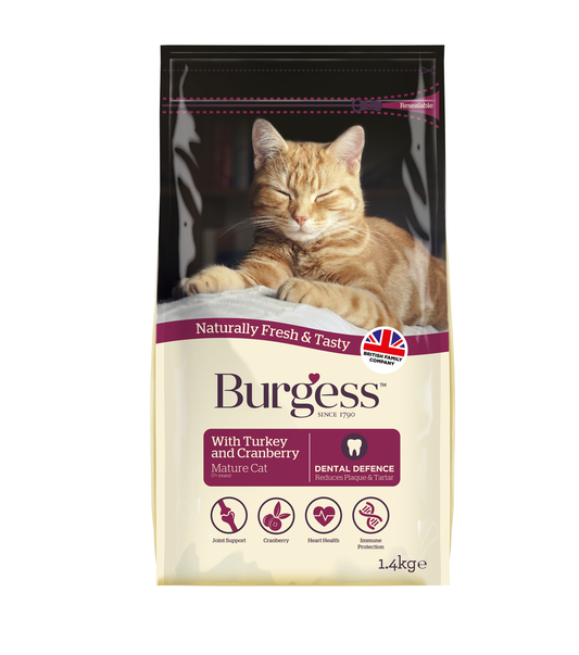 Burgess Mature Cat Turkey & Cranberry