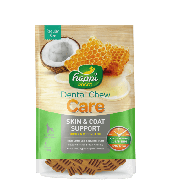 Happi Doggy Dental Chew Care - Skin & Coat Support