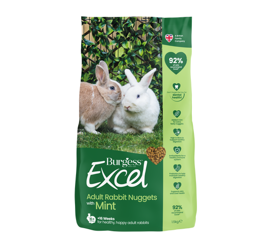Burgess Excel - (with Mint) Adult Rabbit Nuggets