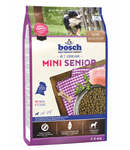 BOSCH HIGH PREMIUM MINI SENIOR - DRY DOG FOOD 2.5KG